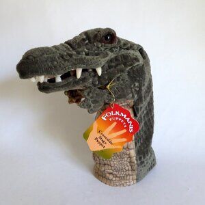 FOLKMANIS BRAND CROCODILE ALLIGATOR HAND PUPPET (NEW WITH TAGS)